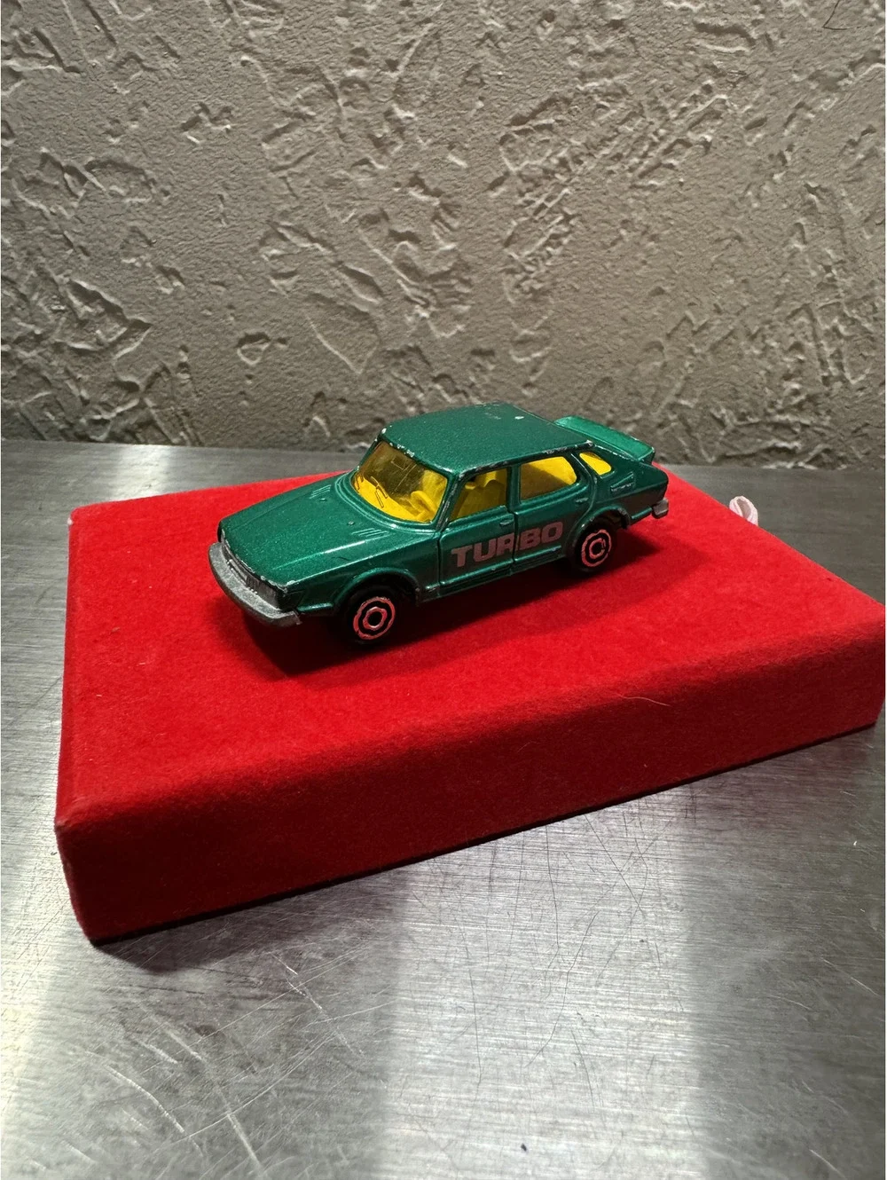 Majorette #284 SAAB Turbo Sedan Diecast Model Car Green